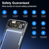 10000Mah Power Bank Slim Portable Charger Pd 22.5W Fast Charging 5V 3A Usb-C Output Battery Pack With Emergency Lighting Compatible Android Phones And Most Electronic Devices