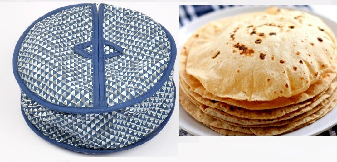 Roti Zipper Bag – Reusable, Airtight And Insulated Storage Bag For Keeping Chapati Fresh And Warm (Random Design)